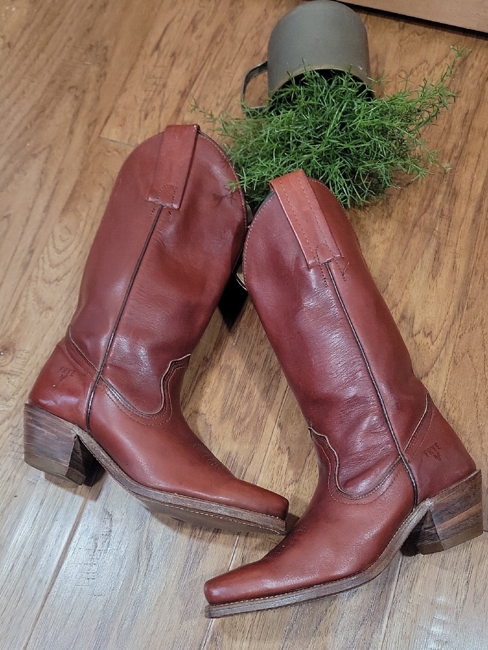 Vintage Frye Women's Snip Toe Cowgirl Boots 5.5 - Picture 5 of 16